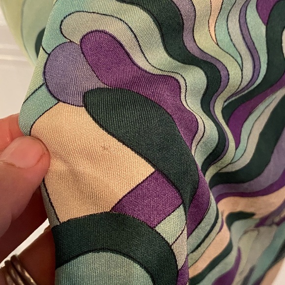 Emilio Pucci Womens Purple Blue Vintage 1960s 1970s Silk Dress - Picture 4 of 11